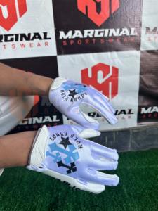 Nouveaux gants de football américain respirants, légers, antidérapants, avec adhérence collante sur la paume, doigts entiers, sangle de poignet réglable, personnalisables pour le sport - Product Image 2