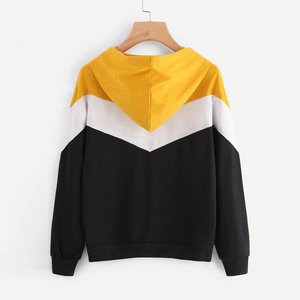 Venta al por mayor de color sólido sudaderas con capucha de las mujeres de moda nuevo estilo de algodón activo desgaste liso casual sudaderas con capucha para la venta - Product Image 5