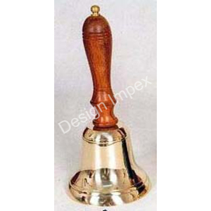 Cloche en laiton avec manche en bois Vente chaude Cloche élégante Cloche d'appel de luxe en or à prix compétitif et impressionnant - Product Image 4