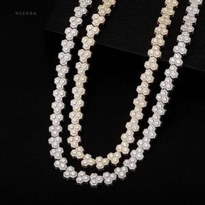 สร้อยข้อเท้าดอกไม้เพชรโมอิสเงิน925สำหรับผู้ชายสร้อยคอฮิปฮอปสไตล์แร็ปเปอร์จากอินเดีย - Product Image 4