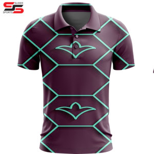 Camiseta de LICRA de poliéster de alta calidad, camisetas de sublimación para hombres, polos de diseño impreso personalizados para hombres - Product Image 1