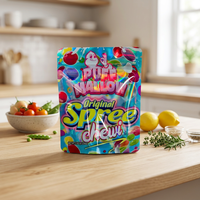 Sachets Doypack en polyéthylène personnalisés avec logo, design doux au toucher, 3,5 g, sacs Mylar imprimés, emballage alimentaire anti-odeur pour bonbons