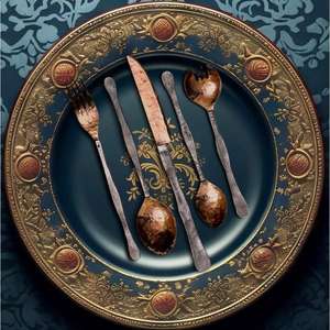 Juego de Cubiertos de Acero Inoxidable Antiguo Forjado a Mano, Estilo Americano, Ecológico, de Lujo para Bodas, con Acabado Mate - Product Image 6