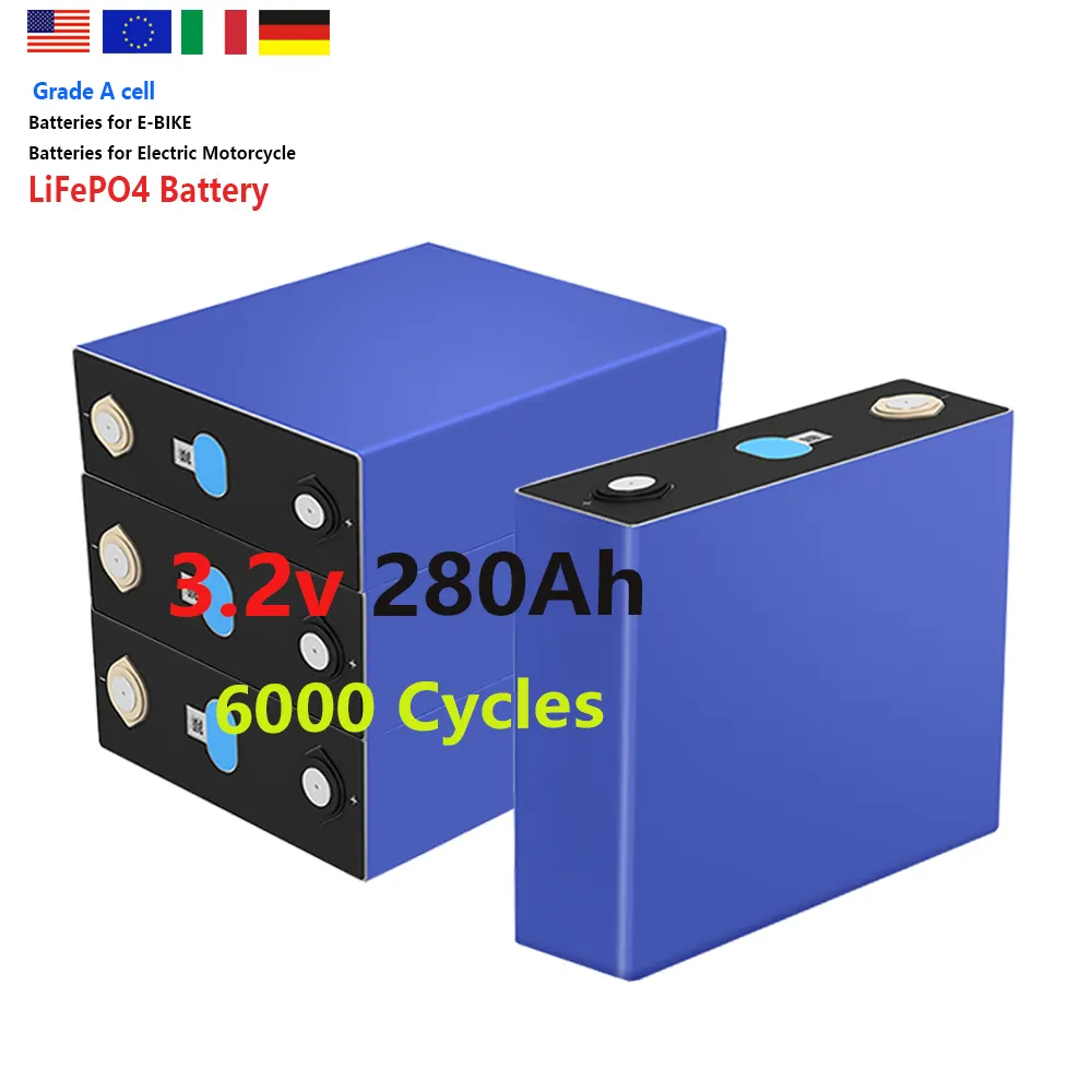 Lf280 lifepo4 celle batteria 280ah ciclo 6000 3.2v lifepo4 cellule prismatiche 280ah lifepo4 3.2v 280ah 300ah 400ah 100ah