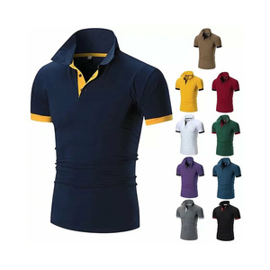 Personnalisable de haute qualité Golf pour polos motif solide tricoté Polyester Spandex grande taille hommes décontracté S propre conception Logo - Product Image 5
