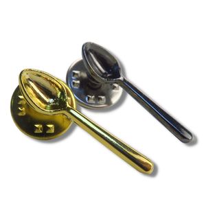 Alfileres de solapa de diseño bonito personalizado alfileres de esmalte divertidos estilo cuchara pulida - Product Image 1