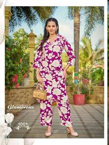 ชุดเซ็ตผ้าเรยอนพิมพ์ลายทันสมัย ขายส่ง เสื้อผ้าลำลองสำหรับงานปาร์ตี้  ประกอบด้วยชุดสัลวาร์ คามีซ แห้งเร็ว ป้องกันแสงแดด ใส่ได้ทุกฤดู - Product Image 3