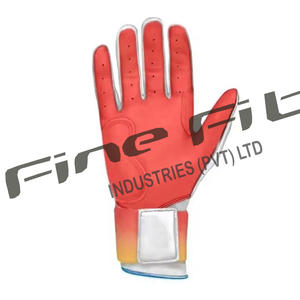 Gants de frappeur de baseball/softball en cuir pour hommes de la meilleure qualité respirants avec fermeture à boucle pour gaucher utilisation d'entraînement vente en gros - Product Image 4