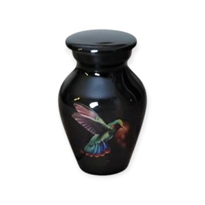 Decorative Bronze Pattern Engraved Memorial Urn Classic Cremation Keepsake <b>Small</b> Urn For Ashes - Product Image 4