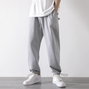 Venta al por mayor OEM Streetwear Custom Logo Cotton Beige Jogger con bolsillos Mid Joggers Hombres Running Pantalones De Chándal Pantalones De Hombre - Product Image 5