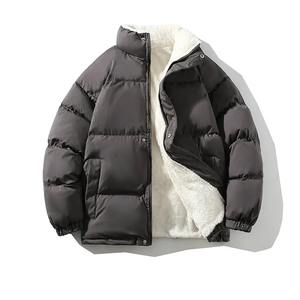 Chaqueta de invierno para hombre Parka cálida con cuello levantado y burbujas sueltas con forro polar Streetwear Puffer Coat - Product Image 2