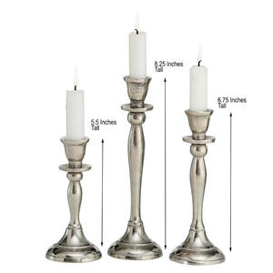 American Design Aluminum Silver Plated <b>Taper</b> <b>Candle</b> Holder for Home and Wedding Tabletop Decoration <b>Candle</b> <b>Tapers</b> - Product Image 4