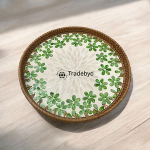 Natural Woven Rattan Modern Premium Quality Artisan Made Elegant Serving & <b>Storage</b> <b>Tray</b> Home Decor Tradebyd - Product Image 2