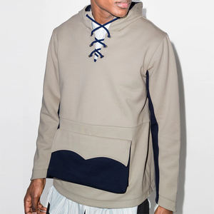 Sweat à capuche homme unisexe manches longues grande poche personnalisé vente en gros Color-Block Design 100% coton pour l'hiver commande minimum 2 pièces - Product Image 2