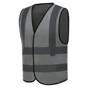 Customizable High Visibility Work <b>Running</b> Vest for Men Women Multi-Pockets Zipper Front Breathable ANSI/ISEA Standards Compliant - Product Image 2