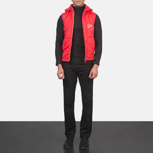 Chaleco acolchado de alta calidad para hombre con logotipo bordado, bolsillos con botones hechos a medida en diferentes colores, ropa de calle para invierno - Product Image 3