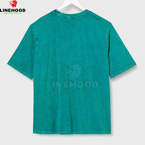 เสื้อยืดผู้ชายผ้าลายน้ำกรดระบายอากาศได้ดีและมีสไตล์100% ผ้าฝ้ายออกแบบลายถนนได้ตามต้องการ - Product Image 2