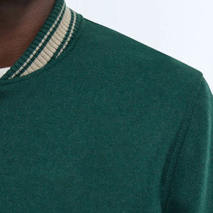 Chaquetas universitarias de béisbol de alta calidad para hombres Pecho de lana de invierno y mangas de cuero para deportes de invierno - Product Image 6