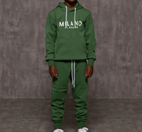 Conjunto Deportivo Personalizado con Logotipo, Sudadera con Capucha y Cremallera con Estampado Puff y Efecto Desgastado por el Sol, Pantalones Deportivos Acampanados, Ropa Importada de India