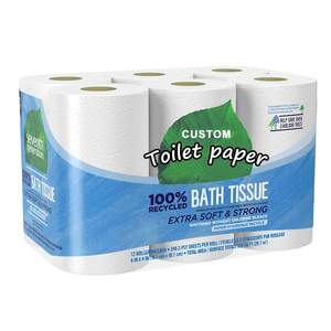 Rollo gigante de papel higiénico de bambú ultra suave de alta calidad, etiqueta privada biodegradable, venta directa de fábrica al por mayor - Product Image 5