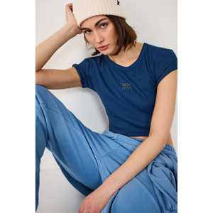 Camiseta Deportiva Urbana para Mujer, 100% Algodón, Transpirable, de Alta Calidad, con Estampado de Piedras, Corte Holgado, Tallas XS y XXS para Verano - Product Image 2