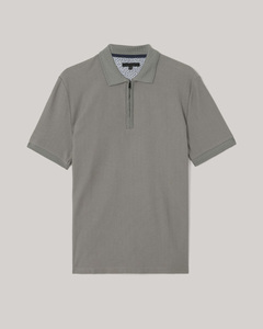 Customizable <b>Men's</b> Zipper for Polo <b>Shirt</b> 100% Cotton Slim Fit Soft Breathable Fabric Stylish Solid Design Black All Occasions - Product Image 5