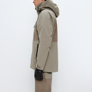 Veste de ski à capuche imperméable pour hommes avec fermeture à glissière personnalisée OEM Fit Respirant Material Logo Printing & Private Label Solutions - Product Image 3