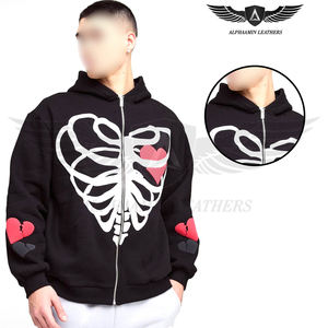 Venta al por mayor tarifa con el mejor proveedor lavable a máquina de primera calidad al aire libre desgaste cómodo nueva moda Puff impresión sudaderas con capucha - Product Image 3