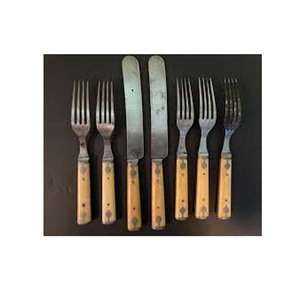 Square Twisted Handle Gold Cheese Knife - Product Image 6