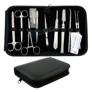 ชุดเครื่องมือผ่า10ชิ้นอุปกรณ์สแตนเลสสตีลพื้นฐานสำหรับการผ่าตัดทั้งหมดในกระเป๋าซิปที่มีประโยชน์ - Product Image 4