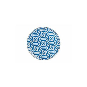 Plato de Porcelana Azul de 28 cm para Servir la Cena, con Diseño Marroquí Plano y Estilo Oriental - Product Image 1