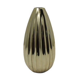 Tendance Design Rétro Vase À Fleurs Artisanat Créatif pour La Maison Salon Pur Laiton Or Couleur Arrangement De Fleurs Vase - Product Image 3