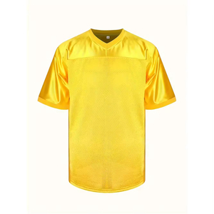 Maillot de football américain personnalisé avec logo, haute qualité, respirant, séchage rapide, grande taille, athlétique, entraînement sportif, hip-hop, ample, 100% - Product Image 1