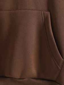 Sweat à capuche pour femmes pull décontracté sweat à manches longues chaud polaire doublé haut surdimensionné vêtements d'extérieur à capuche pour l'automne hiver - Product Image 3