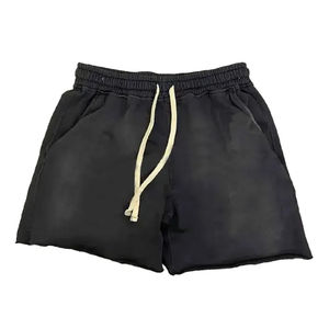 Pantalones Cortos Deportivos de Verano para Hombre, Tejido de Lona Sólido, Secado Rápido, Elásticos, para Correr, Entrenamiento, Cintura Media, Casuales, Holgados, con Logotipo Frontal - Product Image 5