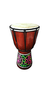 กลอง Djembe ทำจากไม้แบบดั้งเดิมพร้อมเชือกลายดอกไม้ปรับแต่งได้สไตล์ Gong & ฉาบ50.8ซม. เส้นผ่านศูนย์กลาง8กก. - Product Image 2