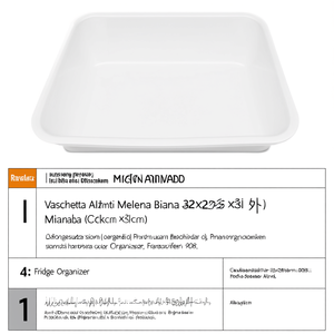 Recipiente para Alimentos de Melamina (35x25x8cm) Blanco 906 - Product Image 2