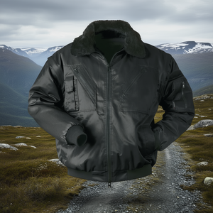 RONDANE 4-in-1 Black <b>Pilot</b> <b>Jacket</b> Workwear with Norway Inspiration - Product Image 3