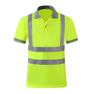 Hi Vis Polo de manga larga Reflectante Amarillo Naranja Logotipo personalizado Camiseta de seguridad - Product Image 2