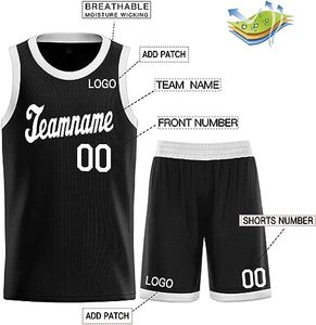 เสื้อบาสเก็ตบอลสั่งทำขายส่ง แบบซับลิเมชั่น ระบายอากาศ แห้งเร็ว ป้องกันแบคทีเรีย ป้องกันรังสียูวี ผลิตจากโพลีเอสเตอร์ 100% - Product Image 3