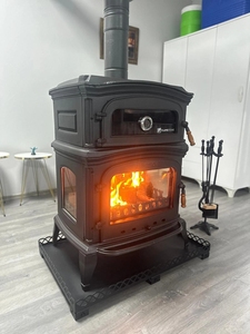 Poêle à bois en fonte de 165 kg avec four + LIVRAISON GRATUITE - Product Image 3