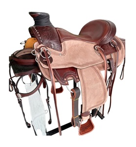 Selle Western en cuir véritable de qualité supérieure pour cheval Selle de course pour équitation Selle Western - Product Image 2
