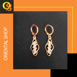 Juego de pendientes de precios bajos con pendientes elegantes de diseño de moda chapados en oro de 22 quilates por exportadores indios - Product Image 5