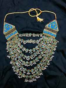 Juillet 2026 motif personnalisé afghan Kuchi Vintage ensemble de bijoux léger respirant collier boucles d'oreilles en laiton matériel pour les mariages - Product Image 4