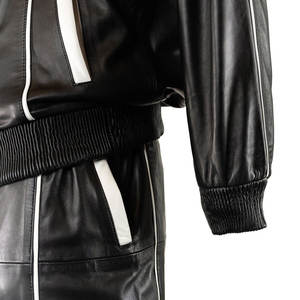 Veste en cuir de créateur pour hommes nouveauté ensemble veste et pantalon en cuir PU pour hommes tenue deux pièces décontractée élégante - Product Image 5