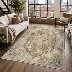 <b>Rug</b> Weavers RW7103 Timeworn Walnut Vintage Washable <b>Rug</b> Dropshipping Wholesale Washable Chenille 10 Sizes - Product Image 1