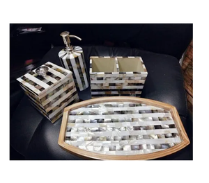 Juego de accesorios de baño de nácar de calidad, balsa decorativa, tamaño u mejor precio - Product Image 3