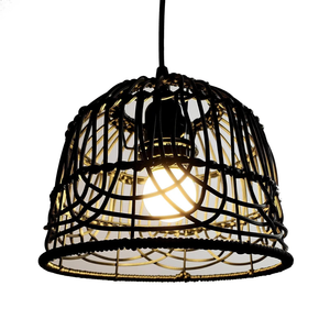 Handmade Black <b>Rattan</b> <b>Pendant</b> Light - Modern <b>pendant</b> light shade Home Decor - Product Image 1