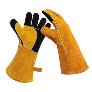 Gants de soudage en cuir fendu de vache de qualité supérieure paume en cuir de grain supérieur flexible personnalisé pour soudeur main gants de travail de soudage professionnel - Product Image 5