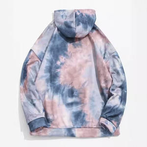 2025 nouveauté unisexe haute qualité polaire pull à capuche haut tendance cravate teinture conception personnalisé imprimé long sweat à capuche hommes - Product Image 2